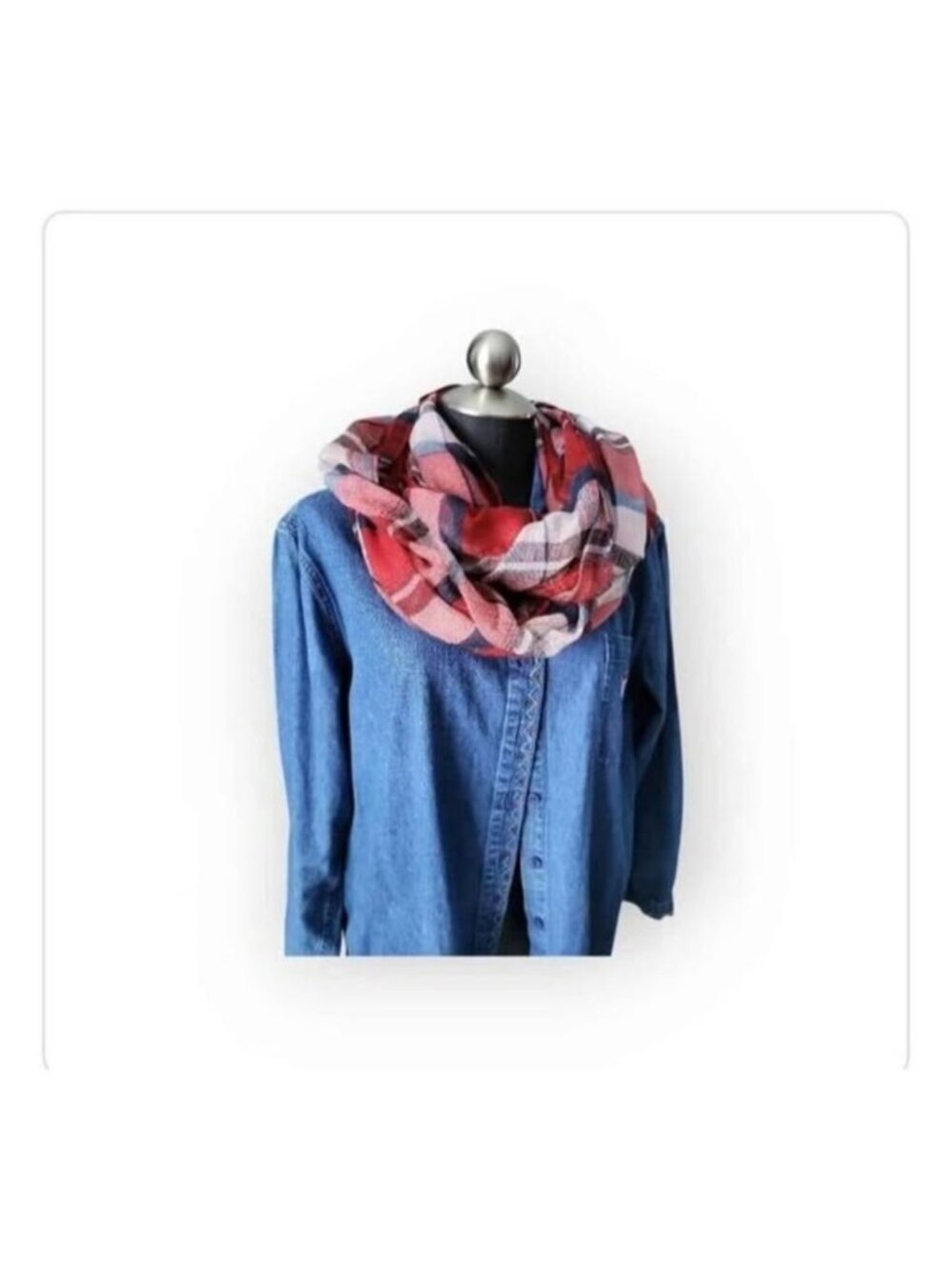 Plaid Infinity Scarf - Picture 3 of 3